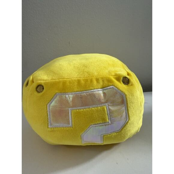 Super Mario Question Block Plush With Sound Works Iridescent Mark Yellow - Picture 5 of 6